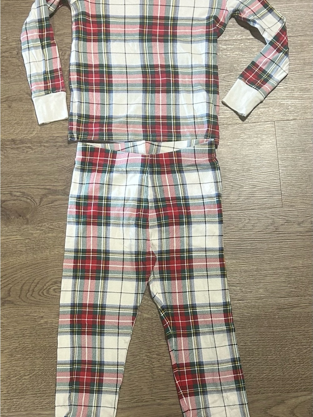 GAP Kids Plaid Pajama Set - White, Red, Green, Pink